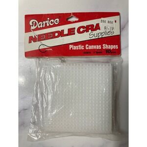 Darice Needle Craft Supplies Plastic Canvas Shapes 3 Inch Square 10 Pieces New